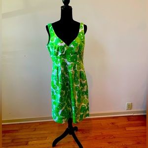LondonTimes White/Green Dress Size 12